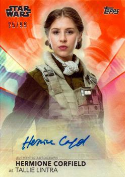 2020 Topps Women of Star Wars - Autographs Orange #A-HC Hermione Corfield / Tallie Lintra Front