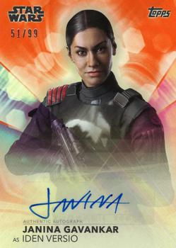 2020 Topps Women of Star Wars - Autographs Orange #A-JG Janina Gavankar Front