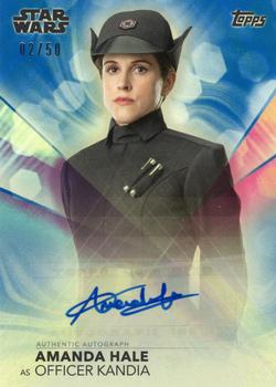 2020 Topps Women of Star Wars - Autographs Blue #A-AH Amanda Hale Front