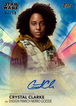 2020 Topps Women of Star Wars - Autographs Blue #A-CC Crystal Clarke / Pamich Nerro Goode Front