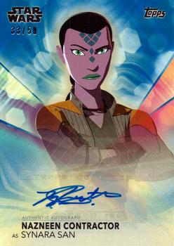 2020 Topps Women of Star Wars - Autographs Blue #A-NC Nazneen Contractor Front