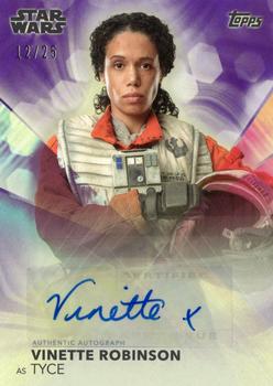 2020 Topps Women of Star Wars - Autographs Purple #A-VR Vinette Robinson Front