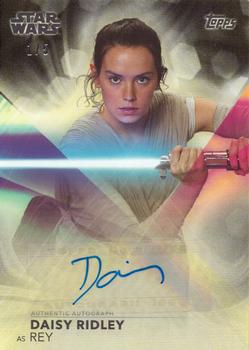 2020 Topps Women of Star Wars - Autographs Black #A-DR Daisy Ridley / Rey Front