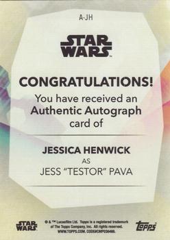 2020 Topps Women of Star Wars - Autographs Black #A-JH Jessica Henwick Back