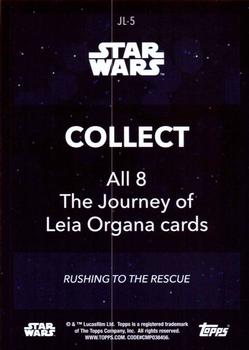 2020 Topps Women of Star Wars - The Journey of Leia Organa #JL-5 Rushing to the Rescue Back
