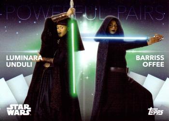 2020 Topps Women of Star Wars - Powerful Pairs #PP-1 Luminara Unduli / Barriss Offee Front
