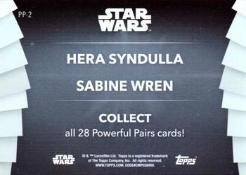 2020 Topps Women of Star Wars - Powerful Pairs #PP-2 Hera Syndulla / Sabine Wren Back