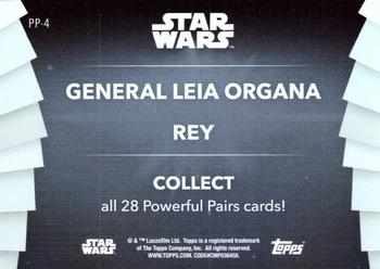 2020 Topps Women of Star Wars - Powerful Pairs #PP-4 General Leia Organa / Rey Back