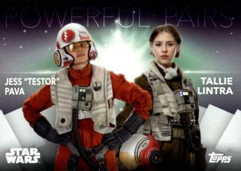 2020 Topps Women of Star Wars - Powerful Pairs #PP-9 Jess 