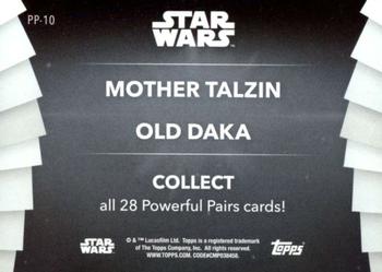 2020 Topps Women of Star Wars - Powerful Pairs #PP-10 Mother Talzin / Old Daka Back