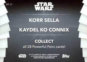2020 Topps Women of Star Wars - Powerful Pairs #PP-17 Korr Sella / Kaydel Ko Connix Back