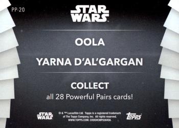 2020 Topps Women of Star Wars - Powerful Pairs #PP-20 Oola / Yarna D'Al'Gargan Back