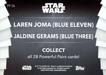 2020 Topps Women of Star Wars - Powerful Pairs #PP-26 Laren Joma / Jaldine Gerams Back