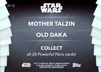2020 Topps Women of Star Wars - Powerful Pairs Green #PP-10 Mother Talzin / Old Daka Back
