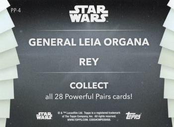 2020 Topps Women of Star Wars - Powerful Pairs Purple #PP-4 General Leia Organa / Rey Back