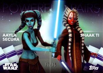 2020 Topps Women of Star Wars - Powerful Pairs Purple #PP-21 Aayla Secura / Shaak Ti Front