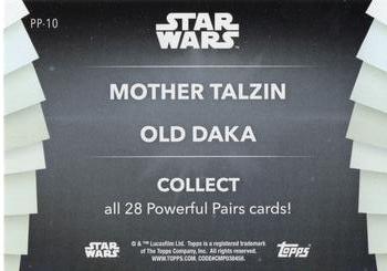 2020 Topps Women of Star Wars - Powerful Pairs Black #PP-10 Mother Talzin / Old Daka Back