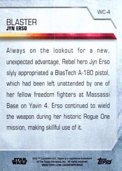 2020 Topps Women of Star Wars - Weapon of Choice #WC-4 Jyn Erso Back