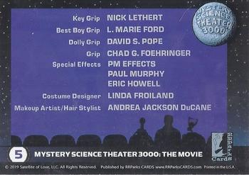 2019 RRParks Mystery Science Theater 3000 Series Three - MST3K: The Movie #5 Key Grip - Best Boy Grip - Dolly Grip - Grip Back