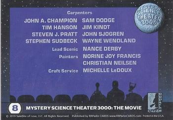2019 RRParks Mystery Science Theater 3000 Series Three - MST3K: The Movie #8 Carpenters - Lead Scenic - Painters - Craft Services Back