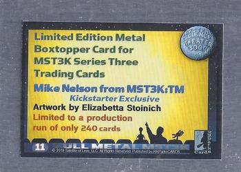 2019 RRParks Mystery Science Theater 3000 Series Three - Limited Edition Metal Box Toppers #11 Mike Nelson Back