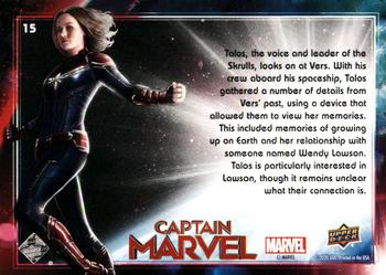 2020 Upper Deck Marvel Avengers Endgame & Captain Marvel - Captain Marvel #15 Talos Back