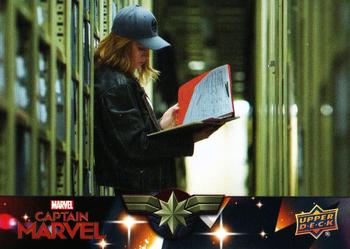 2020 Upper Deck Marvel Avengers Endgame & Captain Marvel - Captain Marvel #28 Reading Mysterious Files Front