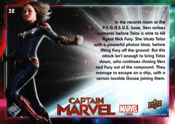 2020 Upper Deck Marvel Avengers Endgame & Captain Marvel - Captain Marvel #32 Protected Memories Back
