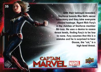 2020 Upper Deck Marvel Avengers Endgame & Captain Marvel - Captain Marvel #35 Att-Lass Back