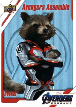 2020 Upper Deck Marvel Avengers Endgame & Captain Marvel - Avengers Assemble #AA-6 Rocket Raccoon Front