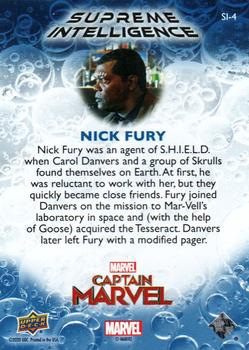 2020 Upper Deck Marvel Avengers Endgame & Captain Marvel - Captain Marvel Supreme Intelligence #SI-4 Nick Fury Back