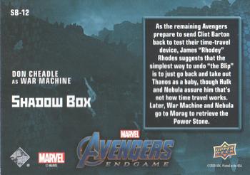 2020 Upper Deck Marvel Avengers Endgame & Captain Marvel - Shadowbox #SB-12 Don Cheadle Back