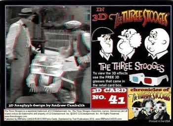 2015 RRParks Chronicles of the Three Stooges - The Three Stooges In 3D #41 ice blockhead Back