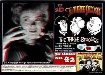 2015 RRParks Chronicles of the Three Stooges - The Three Stooges In 3D #42 alien; Orbit card #3 Back