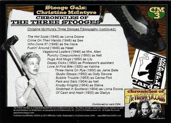 2015 RRParks Chronicles of the Three Stooges - Special Stooge Gals Subset - Christine McIntyre #CM3 Christine McIntyre Back