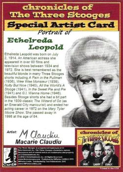 2015 RRParks Chronicles of the Three Stooges - Special Artist Cards by Macarie Claudiu #NNO Ethelreda Leopold Back