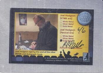 2019 RRParks Mystery Science Theater 3000 Series Three - Metal Autographs Gold #NNO Joel Hodgson Back