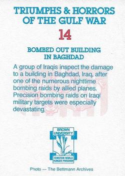 1991 Triumphs & Horrors of the Gulf War - Gold Foil Edition #14 Bombed Out Building in Baghdad Back