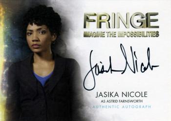 2012 Cryptozoic Fringe Seasons 1 & 2 - Autographs #A5 Jasika Nicole Front