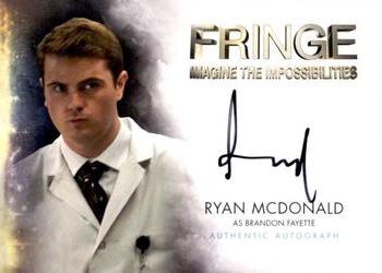 2012 Cryptozoic Fringe Seasons 1 & 2 - Autographs #A14 Ryan McDonald Front