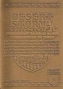 1991 Topps Desert Storm - Bronze Promo Set #1 The Commander in Chief Back