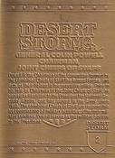 1991 Topps Desert Storm - Bronze Promo Set #2 General Colin Powell Back