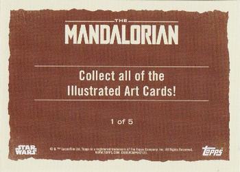 2020 Topps Star Wars The Mandalorian Journey of the Child - Illustrated Art #1 The Child Back