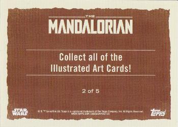 2020 Topps Star Wars The Mandalorian Journey of the Child - Illustrated Art #2 The Child Back