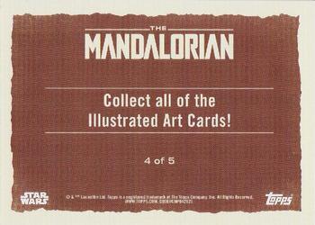 2020 Topps Star Wars The Mandalorian Journey of the Child - Illustrated Art #4 The Child Back