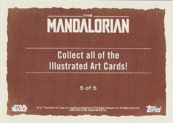 2020 Topps Star Wars The Mandalorian Journey of the Child - Illustrated Art #5 The Child: The Force is Strong with this Little One Back