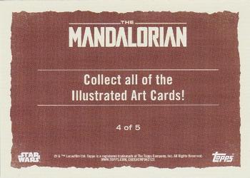 2020 Topps Star Wars The Mandalorian Journey of the Child - Illustrated Art Green #4 The Child Back