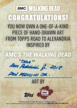 2018 Topps The Walking Dead Road to Alexandria - Sketch Artists #NNO Don Pedicini Jr. Back