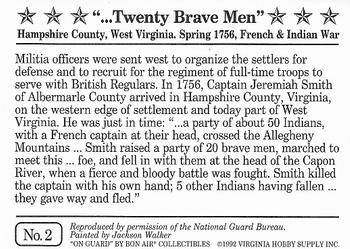 1993 Bon Air On Guard: The Heritage Collection #2 Twenty Brave Men Back