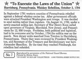 1993 Bon Air On Guard: The Heritage Collection #7 To Execute the Laws of the Union Back